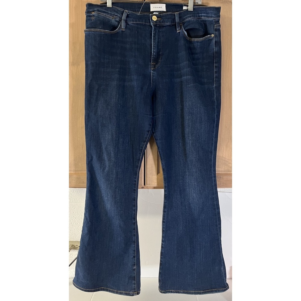 Frame Denim Indigo Flare Jeans